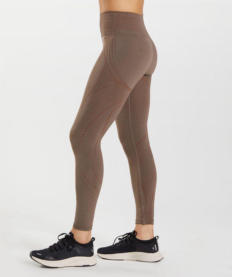 Gymshark Apex Seamless Leggings Női Barna  Hungary |  IPYKV-0483