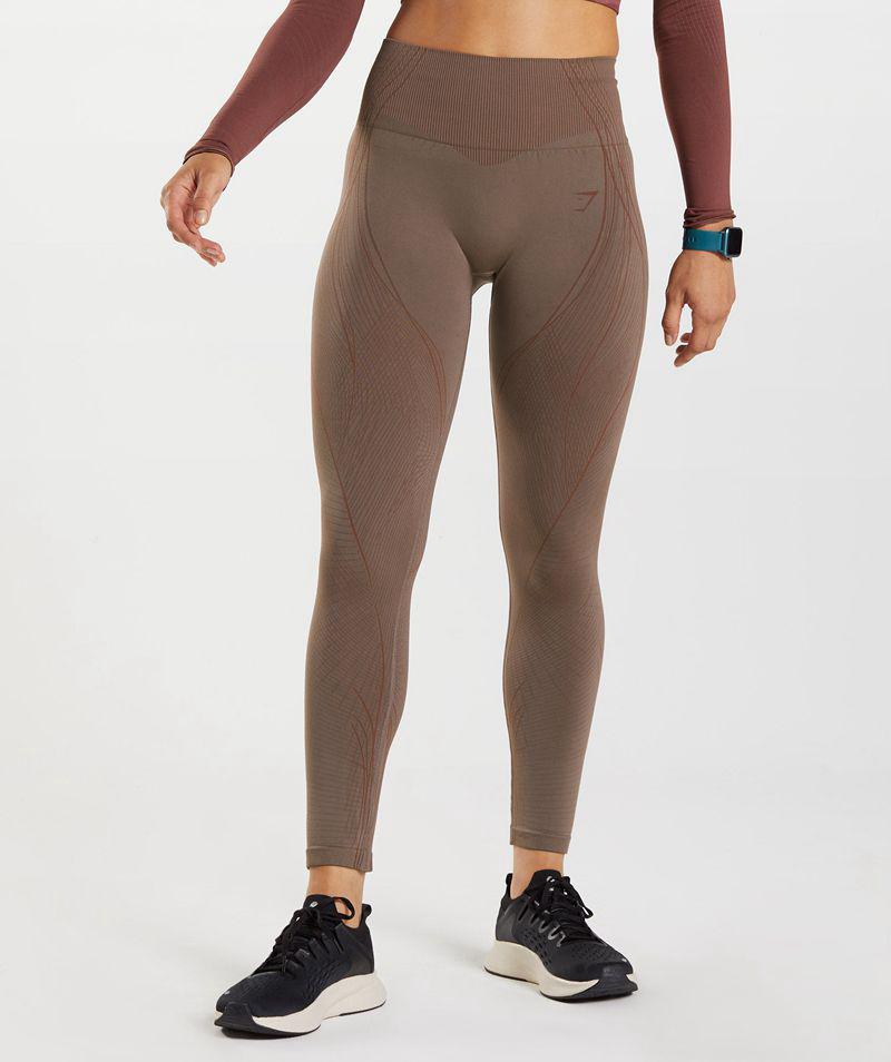 Gymshark Apex Seamless Leggings Női Barna  Hungary |  IPYKV-0483