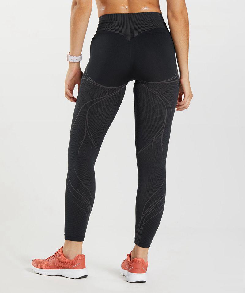 Gymshark Apex Seamless Leggings Női Fekete  Hungary |  EUGTW-0328