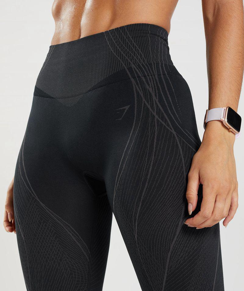 Gymshark Apex Seamless Leggings Női Fekete  Hungary |  EUGTW-0328