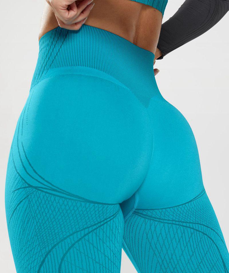 Gymshark Apex Seamless Leggings Női Kék  Hungary |  BARKL-3840