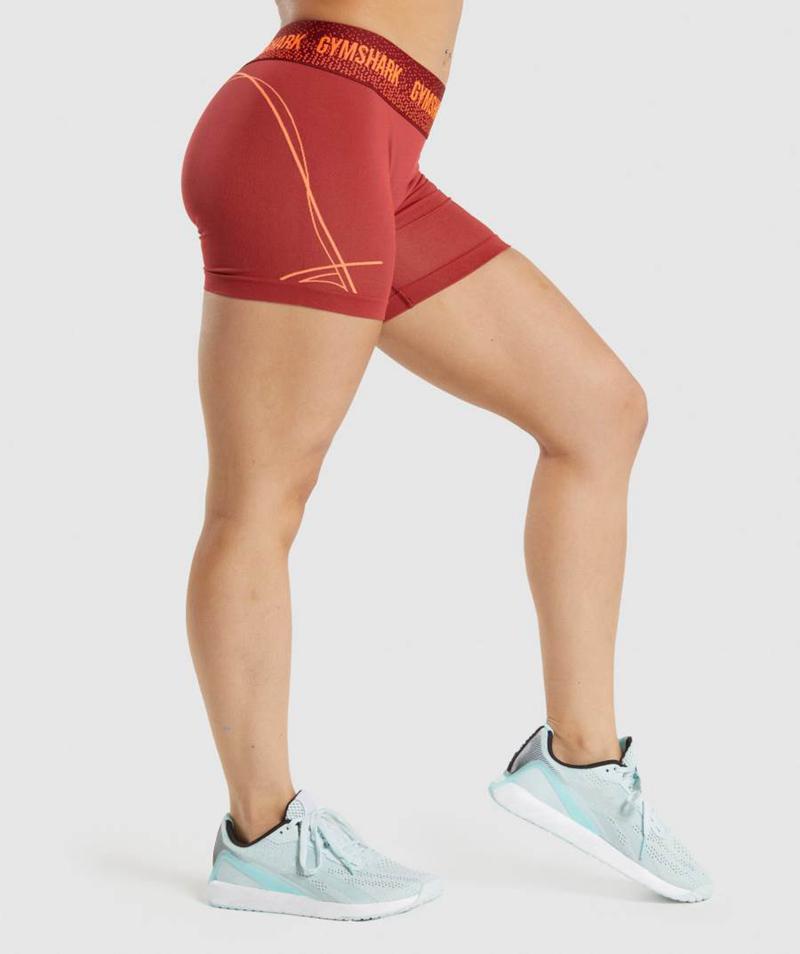 Gymshark Apex Seamless Low Rise Rövidnadrág Női Bordó  Hungary |  FRTZV-4187