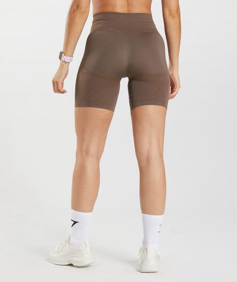 Gymshark Apex Seamless Rövidnadrág Női Barna  Hungary |  YGNZF-2193