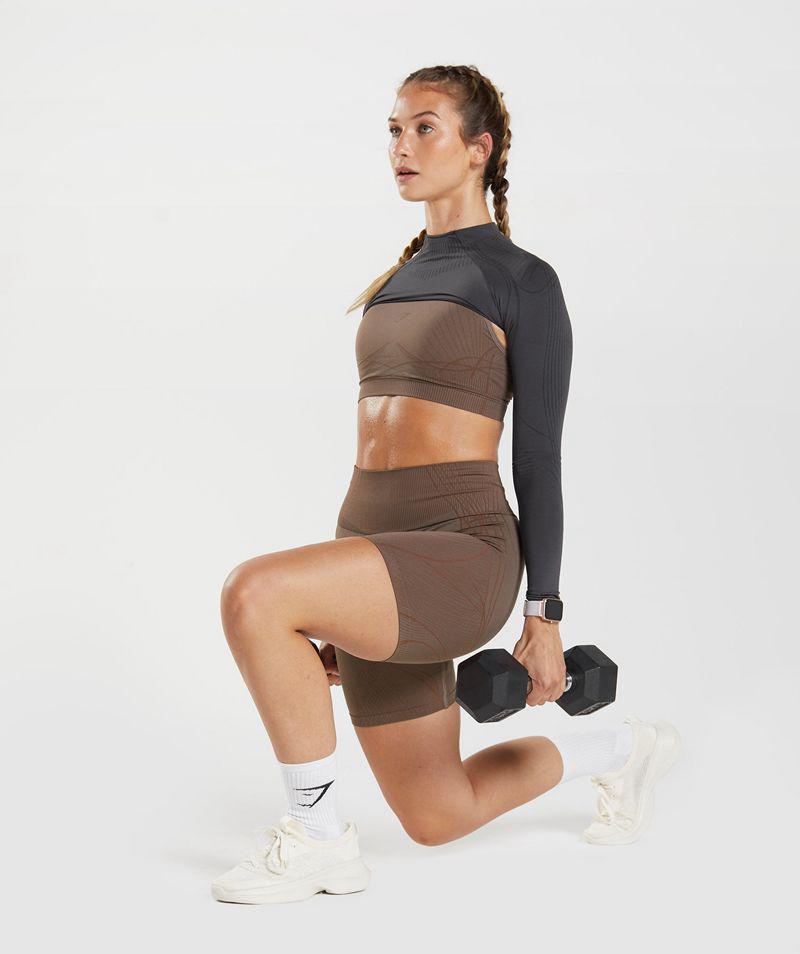 Gymshark Apex Seamless Shrug Felsők Női Szürke  Hungary |  LGBDK-0946