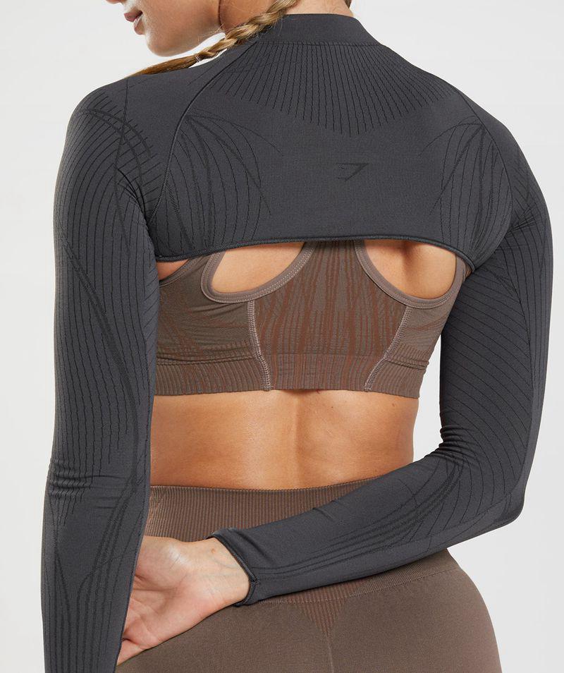 Gymshark Apex Seamless Shrug Felsők Női Szürke  Hungary |  LGBDK-0946