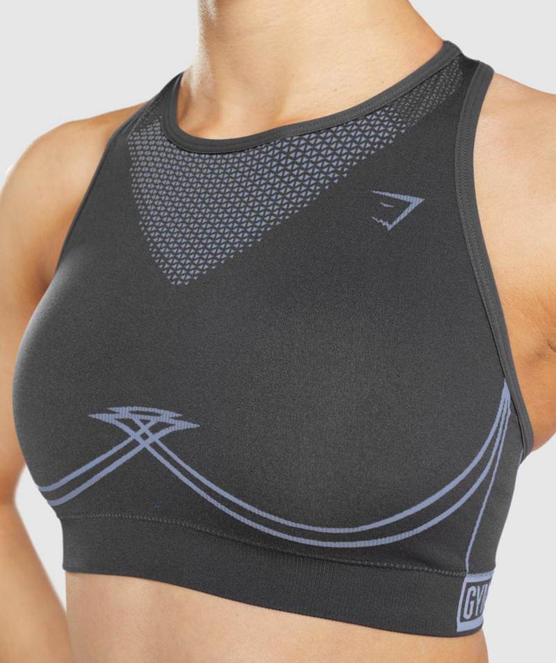 Gymshark Apex Seamless Sportmelltartó Női Fekete Levendula Szürke Kék  Hungary |  BPHGM-1530