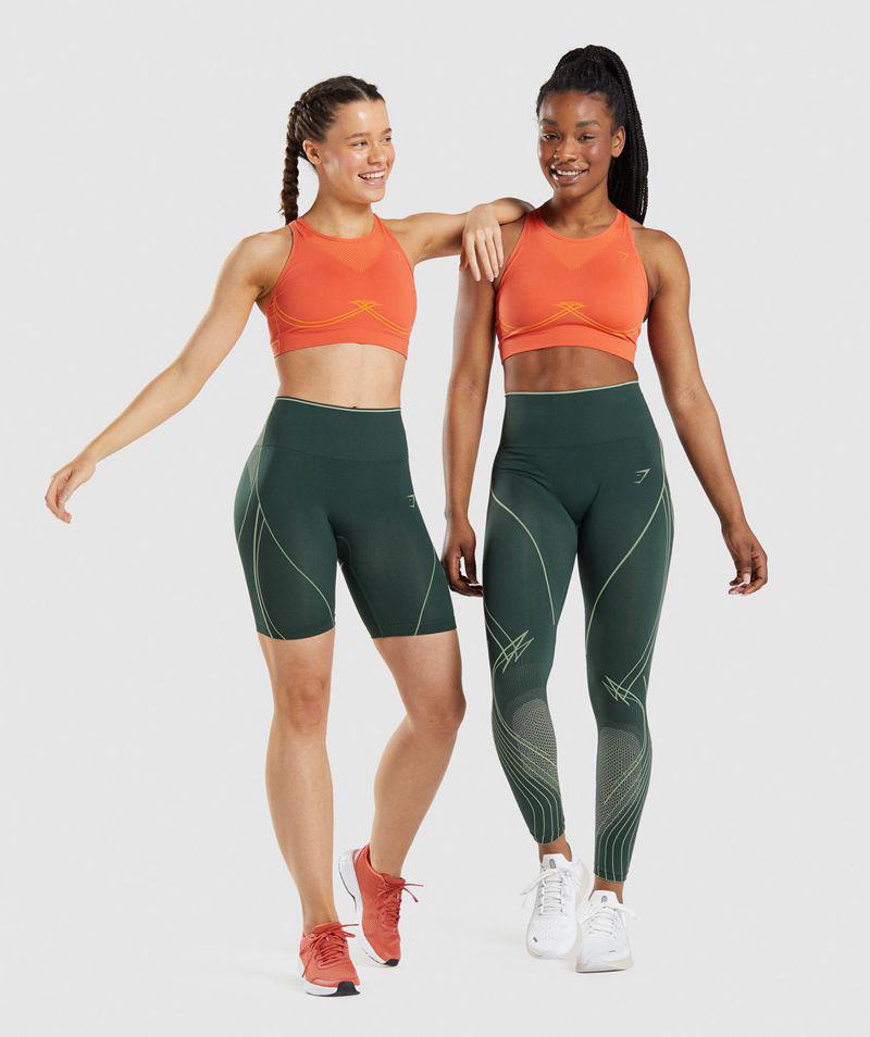 Gymshark Apex Seamless Sportmelltartó Női Narancssárga  Hungary |  USLZM-7312