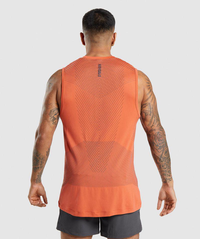 Gymshark Apex Seamless Ujjatlan Póló Férfi Narancssárga  Hungary |  CBPFA-3875