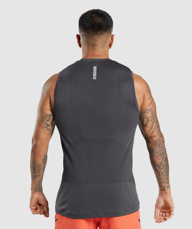 Gymshark Apex Seamless Ujjatlan Póló Férfi Szürke  Hungary |  QOTMH-0745