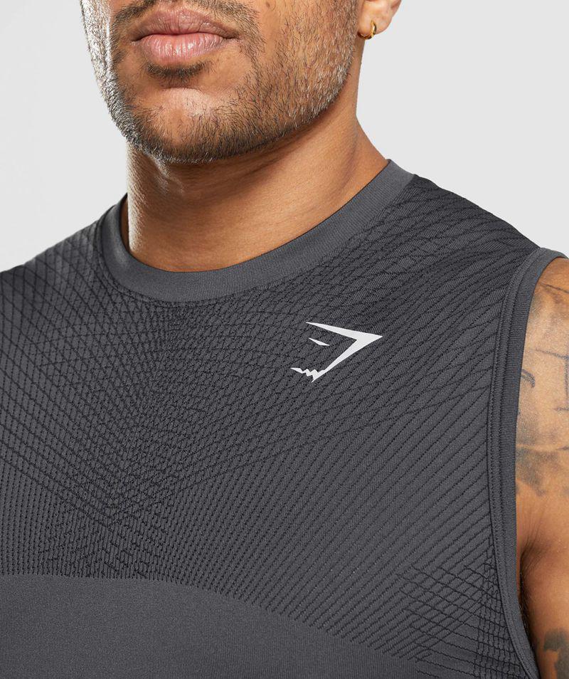 Gymshark Apex Seamless Ujjatlan Póló Férfi Szürke  Hungary |  QOTMH-0745