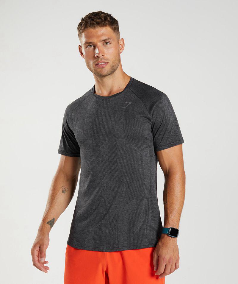 Gymshark Apex T-Shirts Férfi Fekete  Hungary |  YBWZH-0492