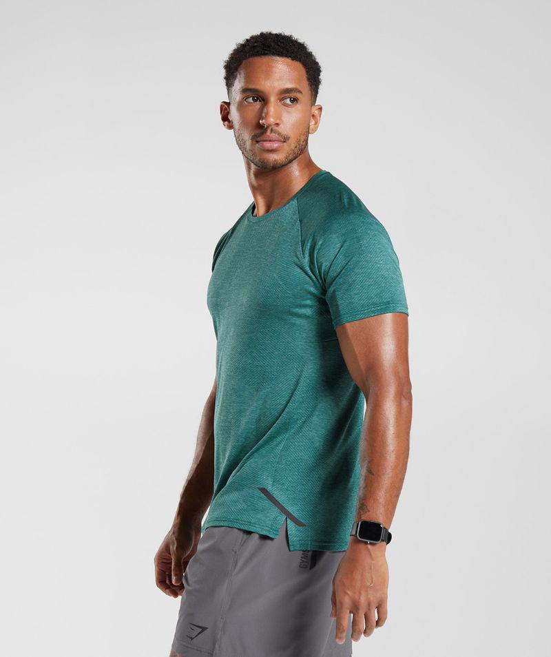 Gymshark Apex T-Shirts Férfi Zöld  Hungary |  PSEDH-0892