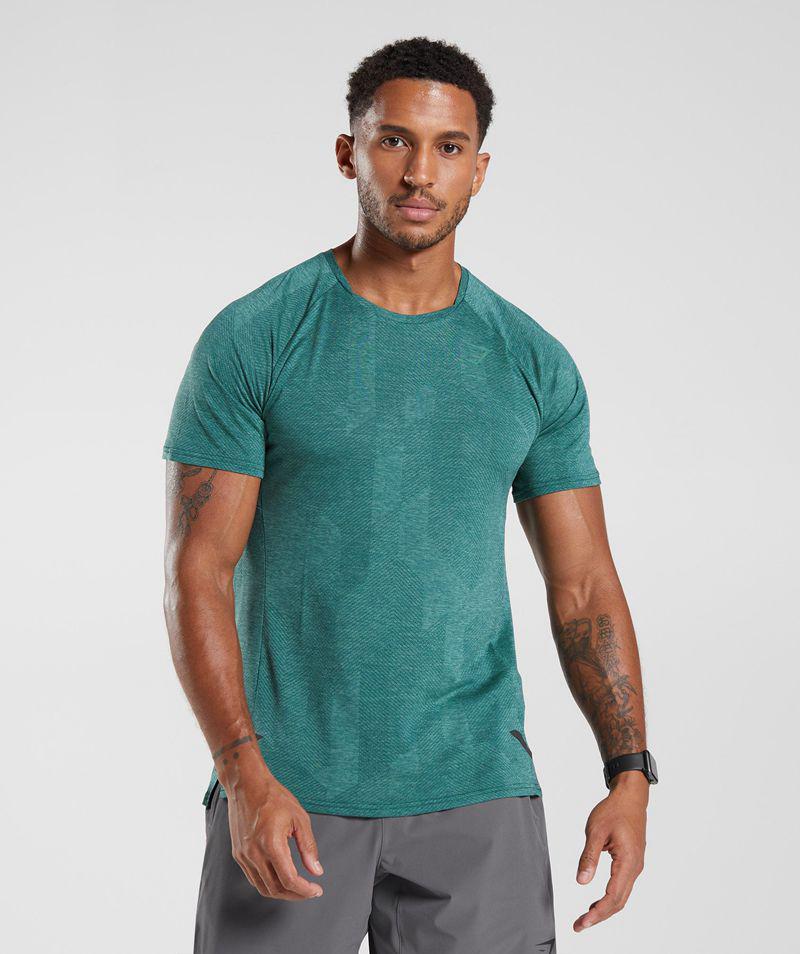 Gymshark Apex T-Shirts Férfi Zöld  Hungary |  PSEDH-0892