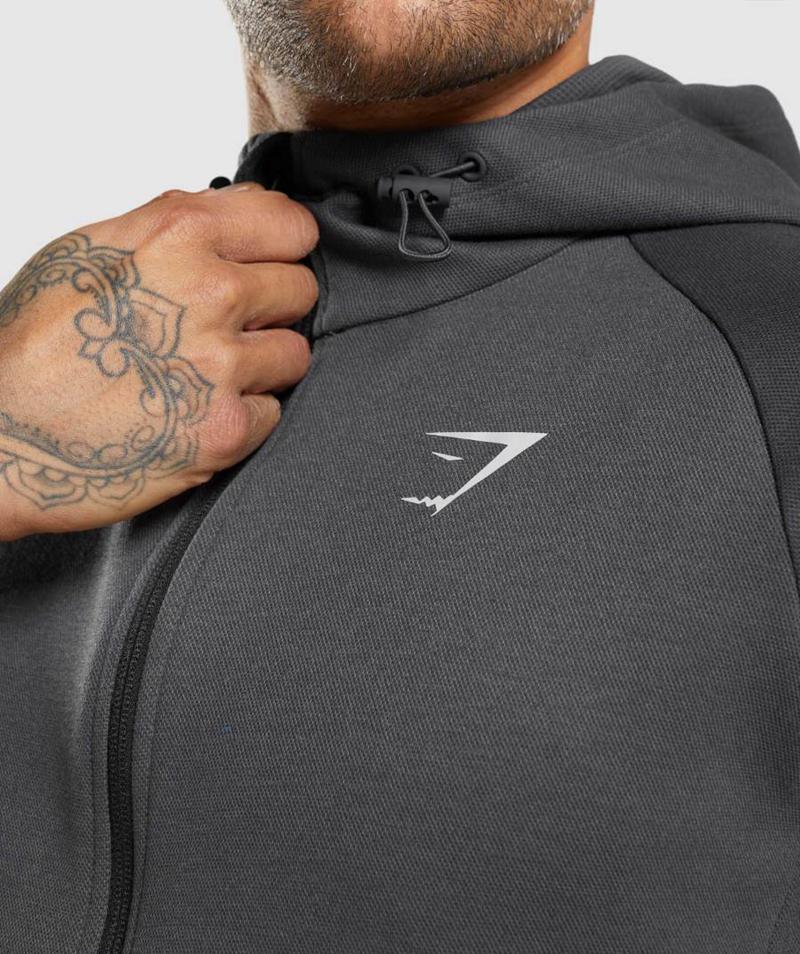 Gymshark Apex Technical Kabát Férfi Fekete Szürke  Hungary |  QSDNW-8274