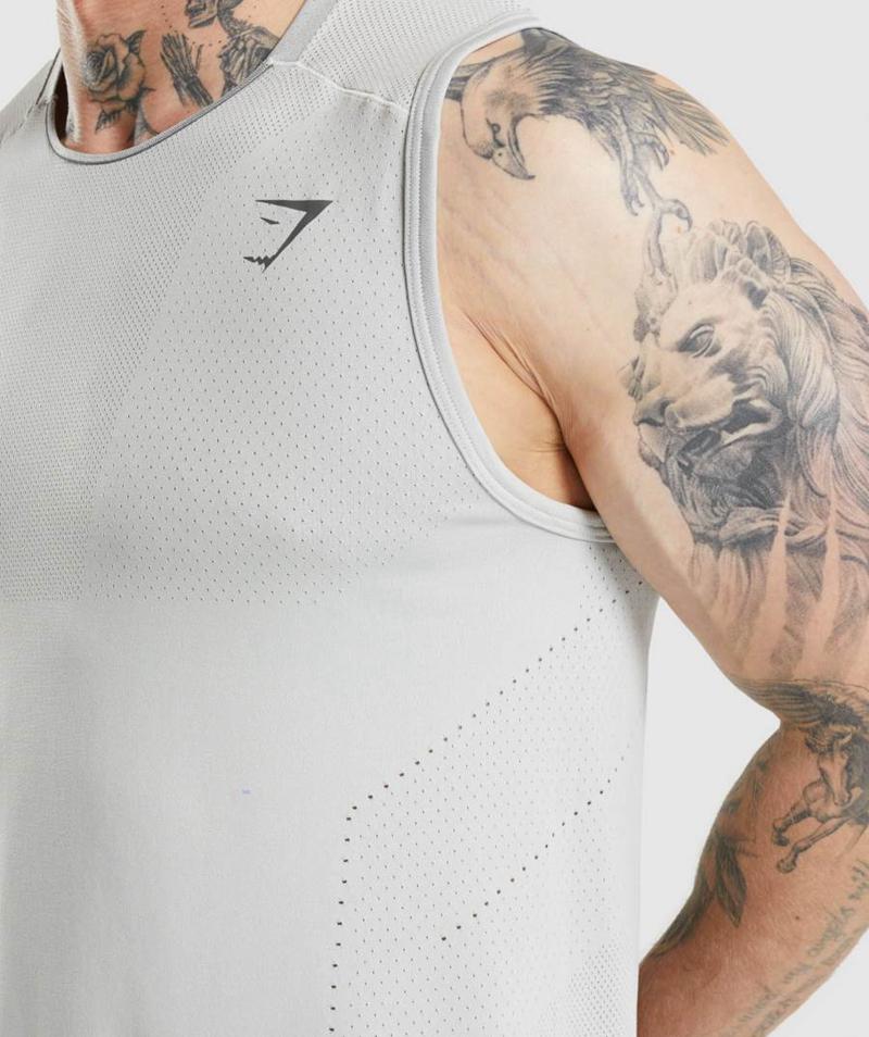 Gymshark Apex Ujjatlan Póló Férfi Világos Szürke Szürke  Hungary |  WIFJE-6384