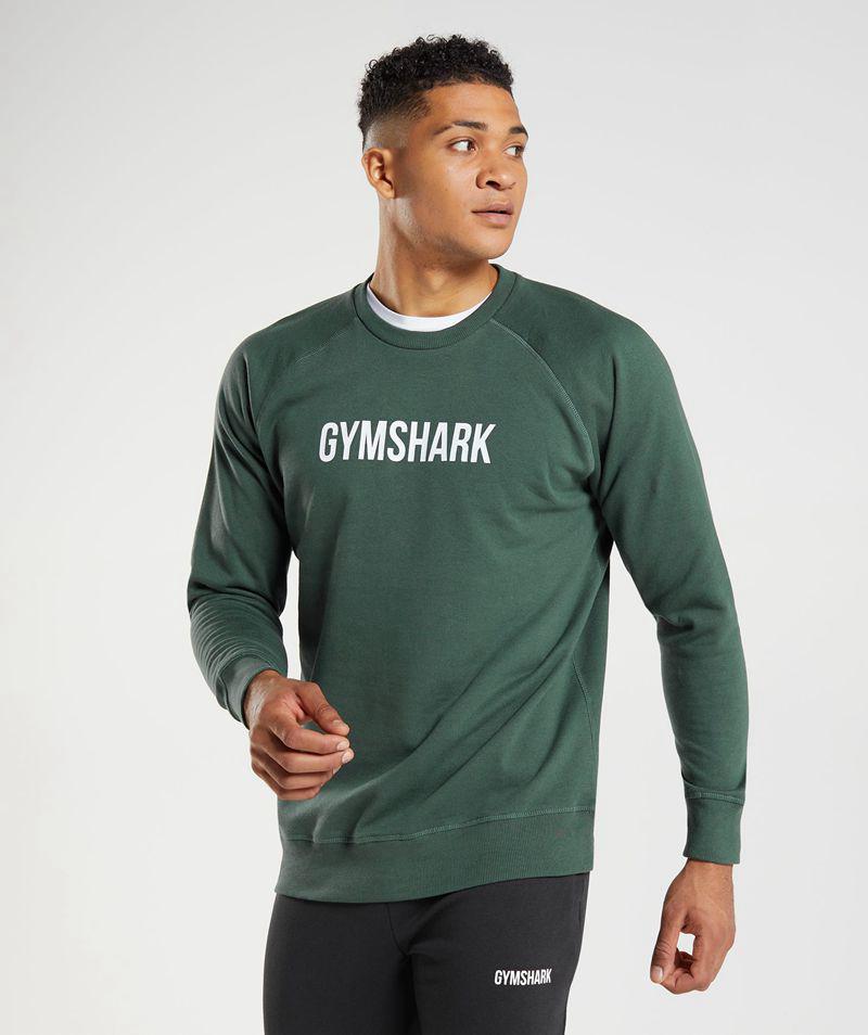 Gymshark Apollo Crew T-Shirts Férfi Zöld  Hungary |  TOPWL-9274