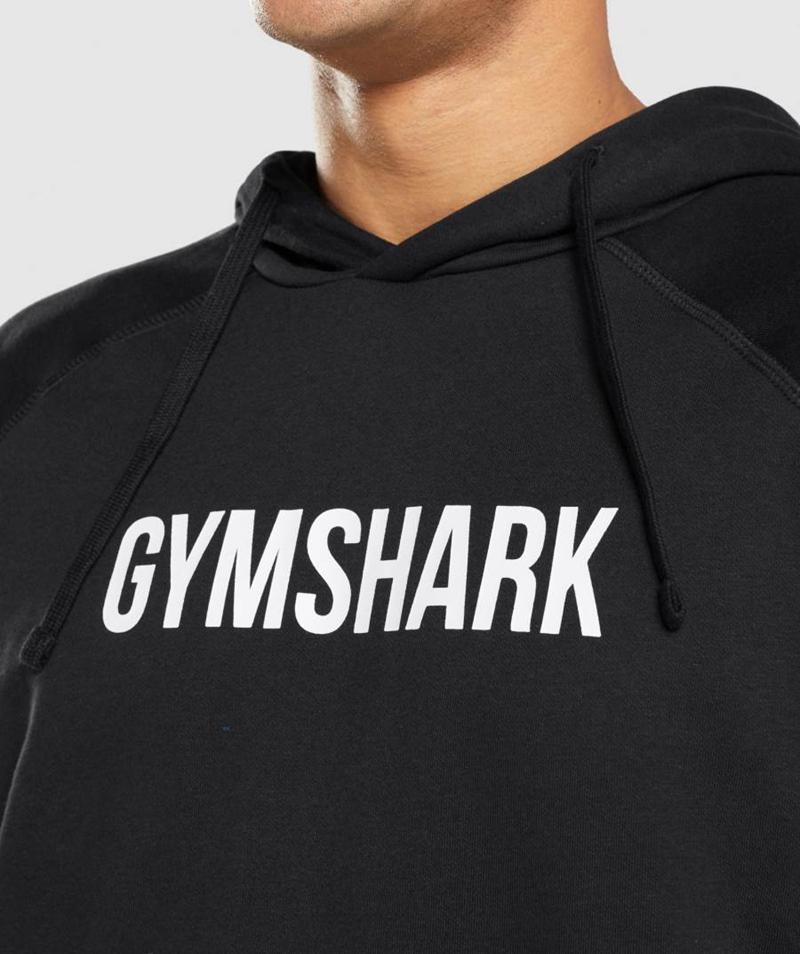 Gymshark Apollo Kapucnis Pulóver Férfi Fekete  Hungary |  SIATR-9103