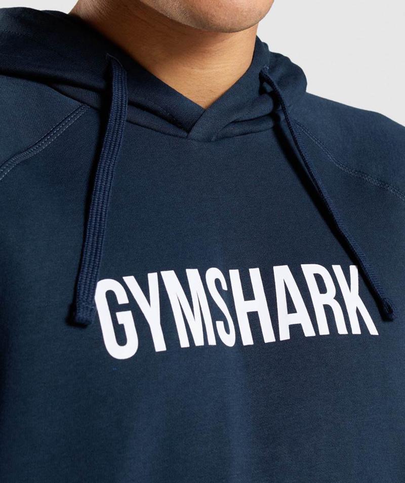 Gymshark Apollo Kapucnis Pulóver Férfi Sötétkék  Hungary |  YUPGQ-5748