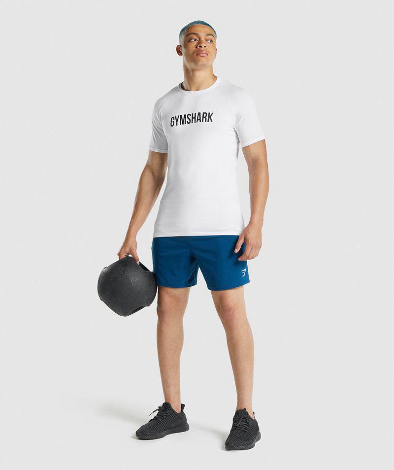 Gymshark Apollo T-Shirts Férfi Fehér  Hungary |  VHJKF-0586