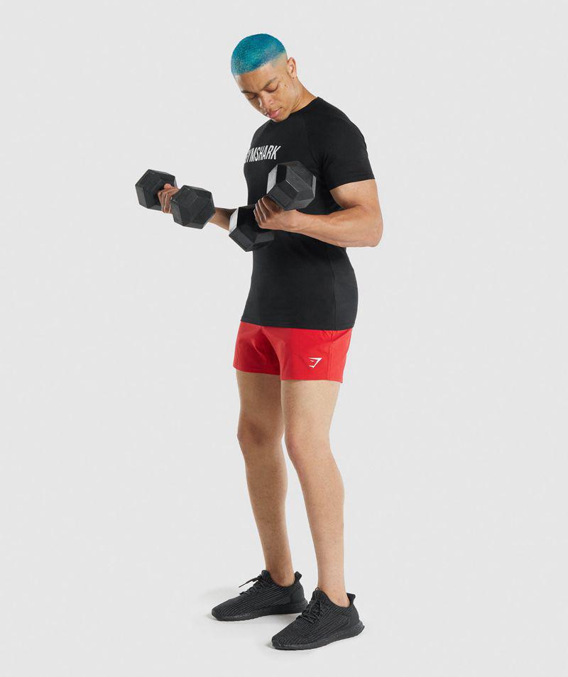 Gymshark Apollo T-Shirts Férfi Fekete  Hungary |  TIWKL-8376