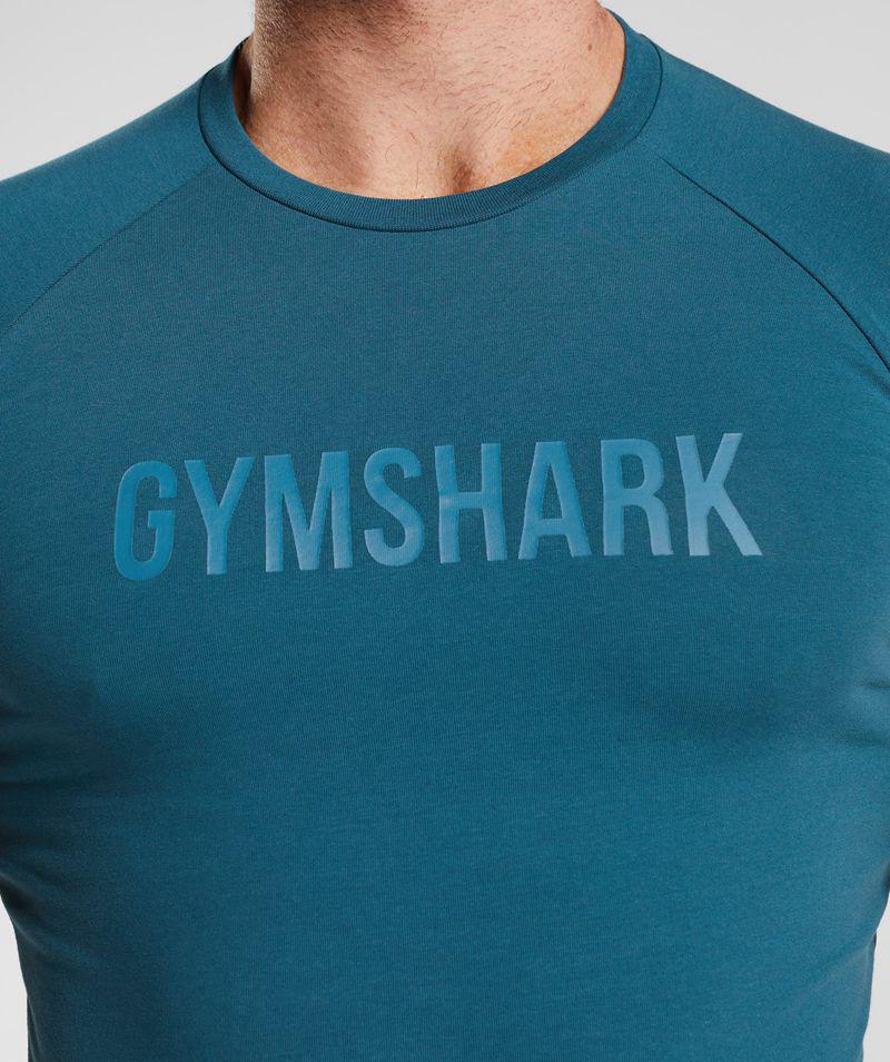 Gymshark Apollo T-Shirts Férfi Kék  Hungary |  CDJEB-1093