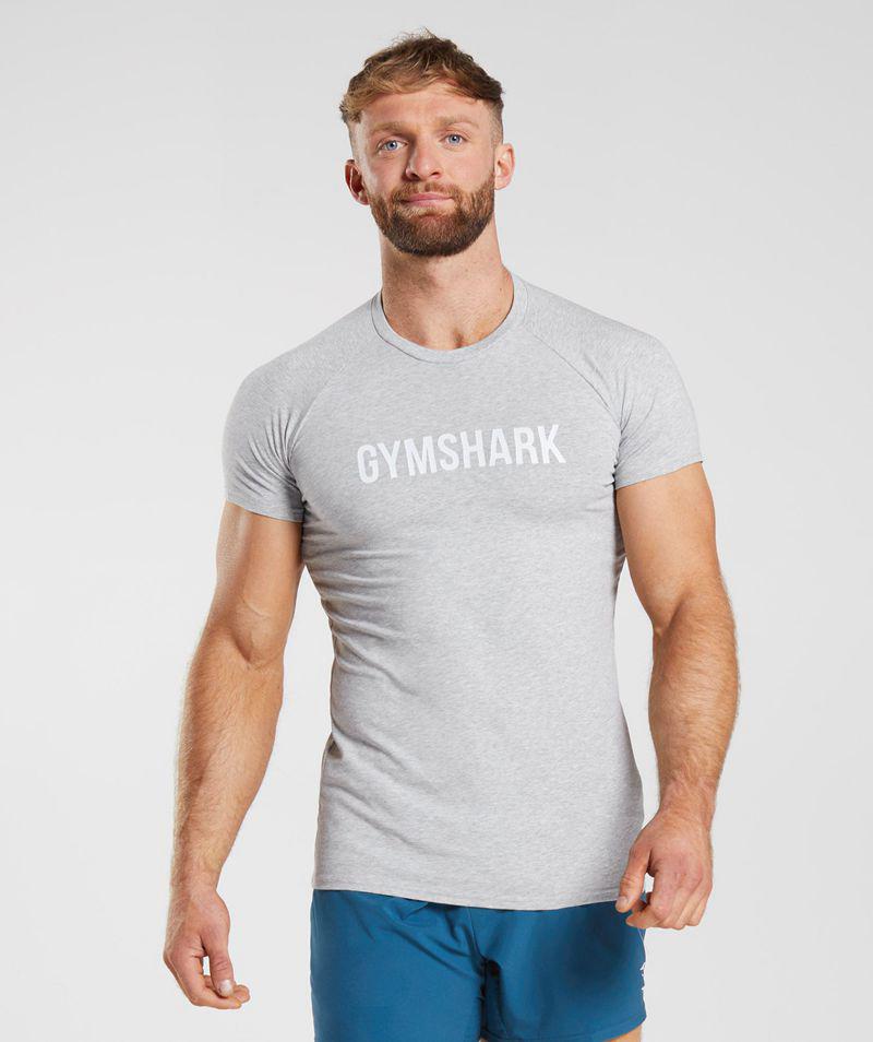 Gymshark Apollo T-Shirts Férfi Világos Szürke  Hungary |  LVXWC-1587