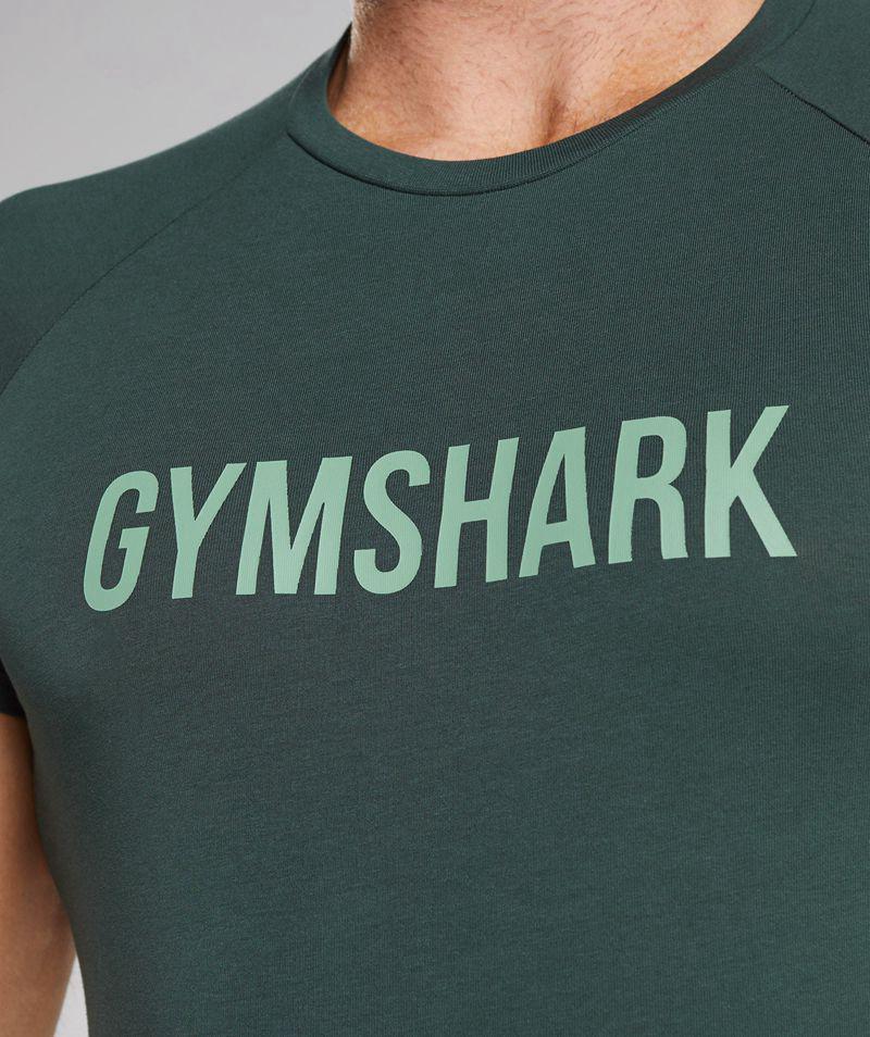 Gymshark Apollo T-Shirts Férfi Zöld  Hungary |  FBIRM-5987