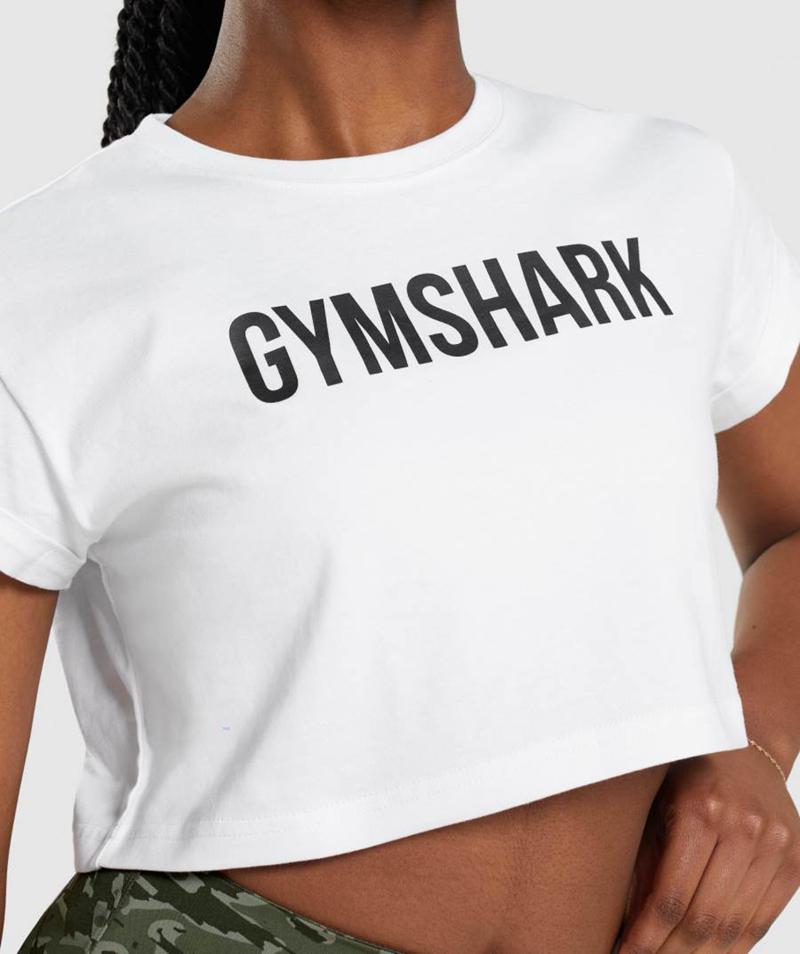 Gymshark Apollo Vágott Felsők Női Fehér  Hungary |  UXZBK-7109