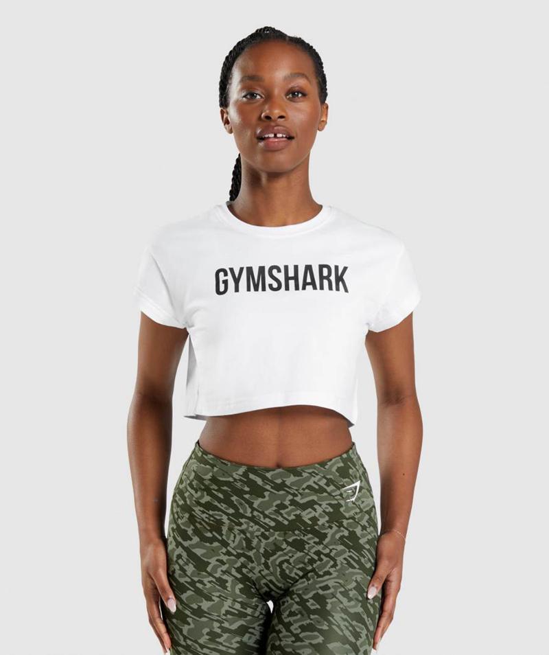 Gymshark Apollo Vágott Felsők Női Fehér  Hungary |  UXZBK-7109