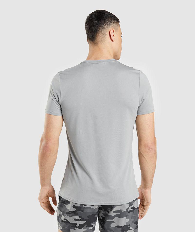 Gymshark Arrival Grafika T-Shirts Férfi Szürke  Hungary |  DFIBJ-7084