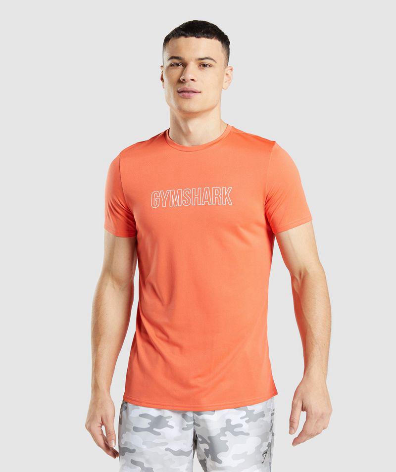 Gymshark Arrival Grafika T-Shirts Férfi Narancssárga  Hungary |  ZMOWP-0874