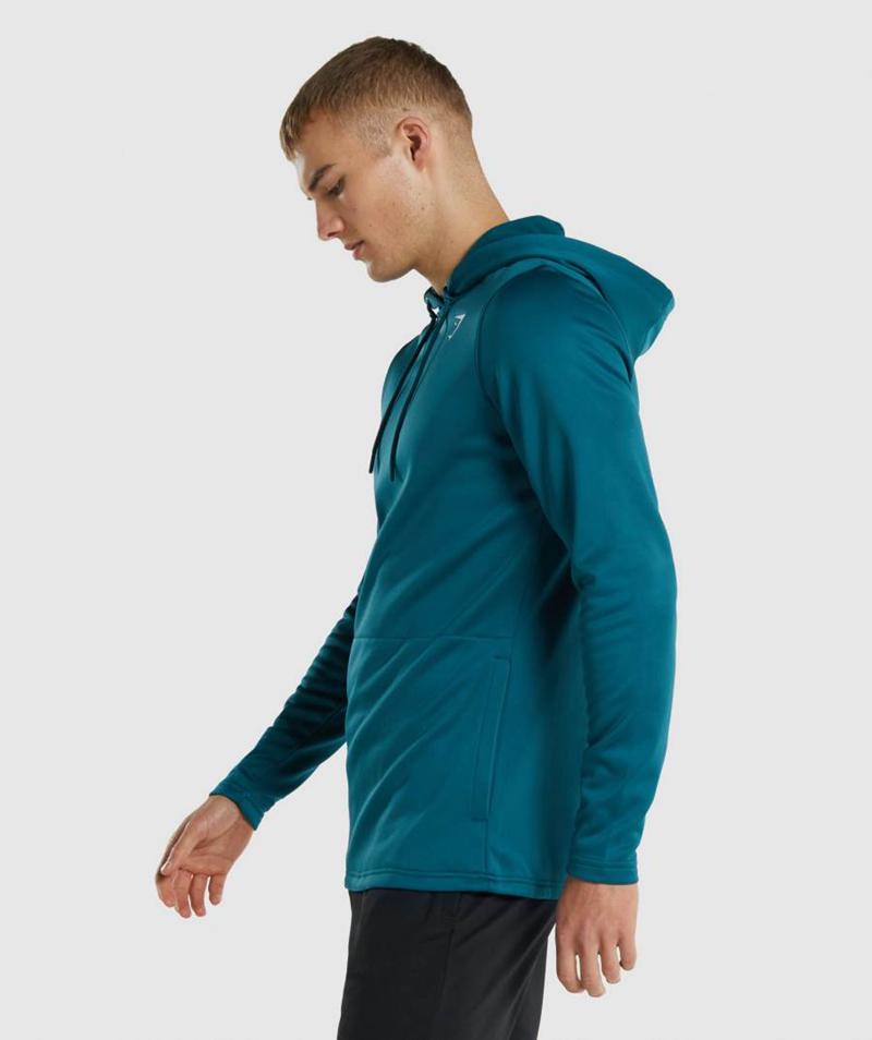 Gymshark Arrival Kapucnis Pulóver Férfi Türkiz  Hungary |  MPLUX-0541