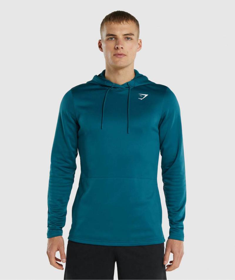 Gymshark Arrival Kapucnis Pulóver Férfi Türkiz  Hungary |  MPLUX-0541