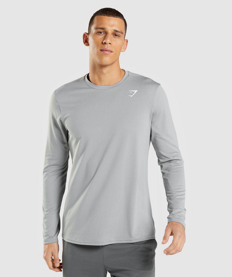 Gymshark Arrival Long Sleeve T-Shirts Férfi Szürke  Hungary |  BJRFH-2894