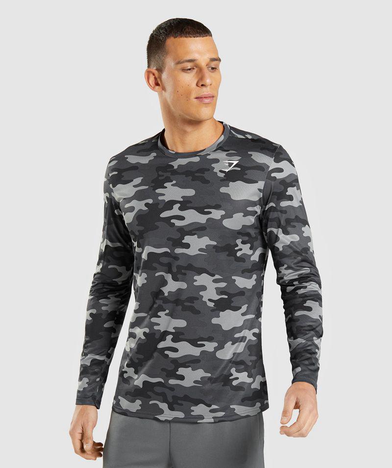 Gymshark Arrival Long Sleeve T-Shirts Férfi Szürke  Hungary |  FJAYW-4760