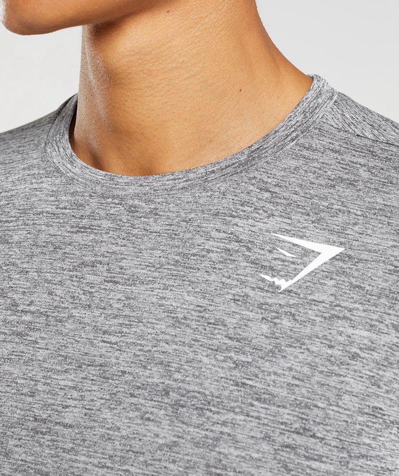 Gymshark Arrival Long Sleeve T-Shirts Férfi Világos Szürke  Hungary |  JKXZS-7641