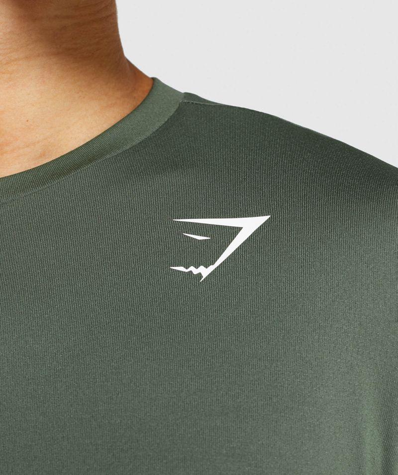 Gymshark Arrival Long Sleeve T-Shirts Férfi Zöld  Hungary |  PJRFU-2145