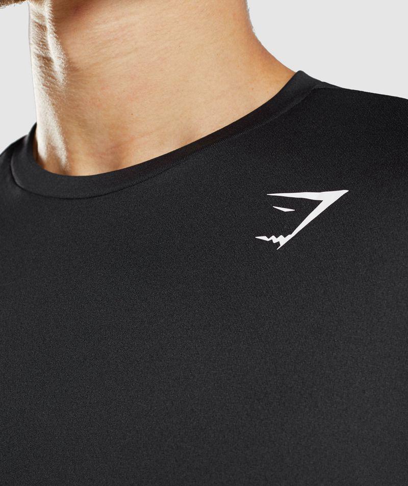 Gymshark Arrival Long Sleeve T-Shirts Férfi Fekete  Hungary |  QZIOW-7083