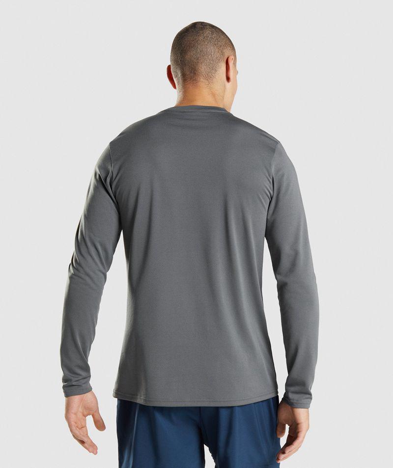 Gymshark Arrival Long Sleeve T-Shirts Férfi Szürke  Hungary |  WJMIR-3248