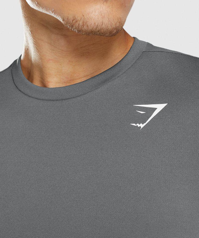 Gymshark Arrival Long Sleeve T-Shirts Férfi Szürke  Hungary |  WJMIR-3248