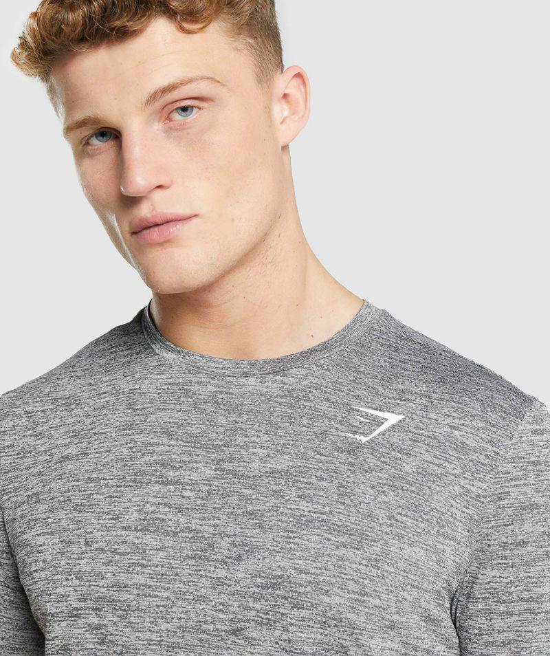 Gymshark Arrival Marl T-Shirts Férfi Szürke  Hungary |  CWYIL-1740