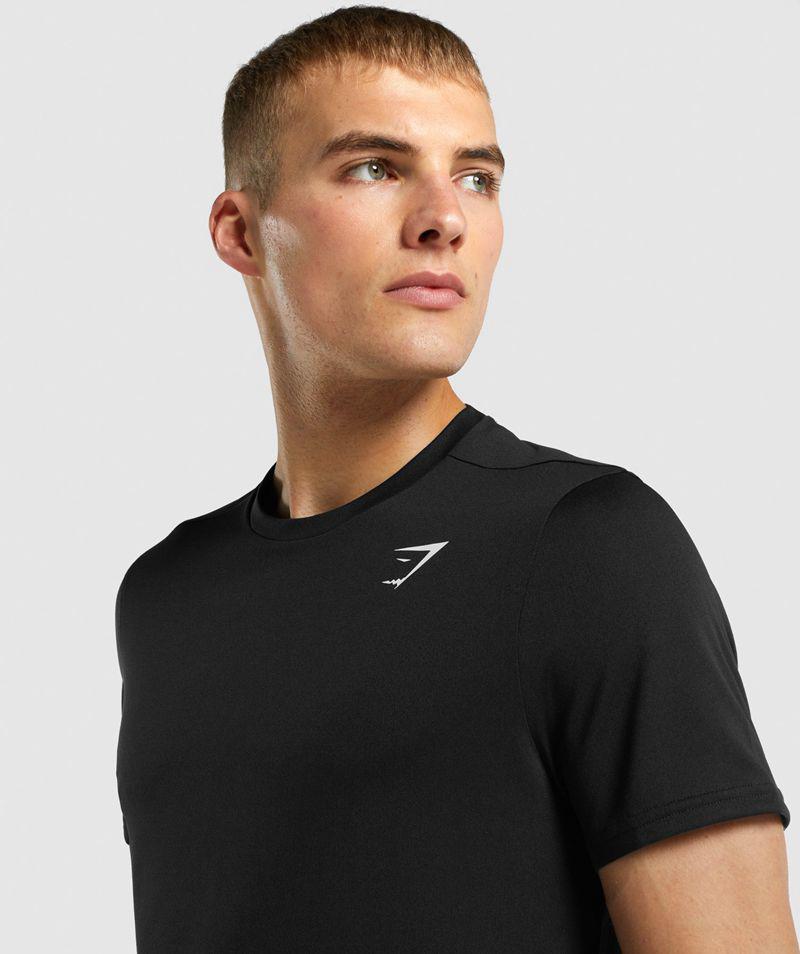 Gymshark Arrival Regular Fit T-Shirts Férfi Fekete  Hungary |  DAFWL-8269