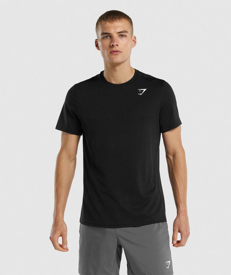 Gymshark Arrival Regular Fit T-Shirts Férfi Fekete  Hungary |  DAFWL-8269