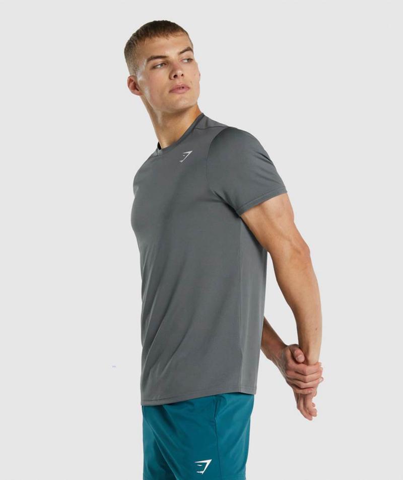 Gymshark Arrival Regular Fit T-Shirts Férfi Mélyszürke  Hungary |  ROGTZ-7648