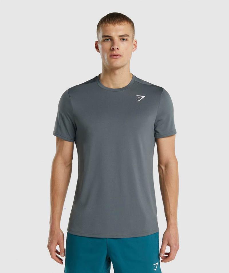 Gymshark Arrival Regular Fit T-Shirts Férfi Mélyszürke  Hungary |  ROGTZ-7648