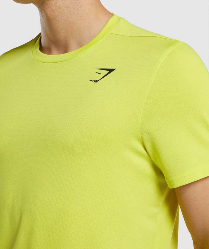 Gymshark Arrival Regular Fit T-Shirts Férfi Sárga  Hungary |  VHDIA-8973