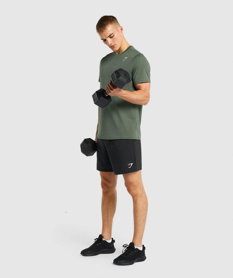 Gymshark Arrival Regular Fit T-Shirts Férfi Zöld  Hungary |  VYFMO-7416