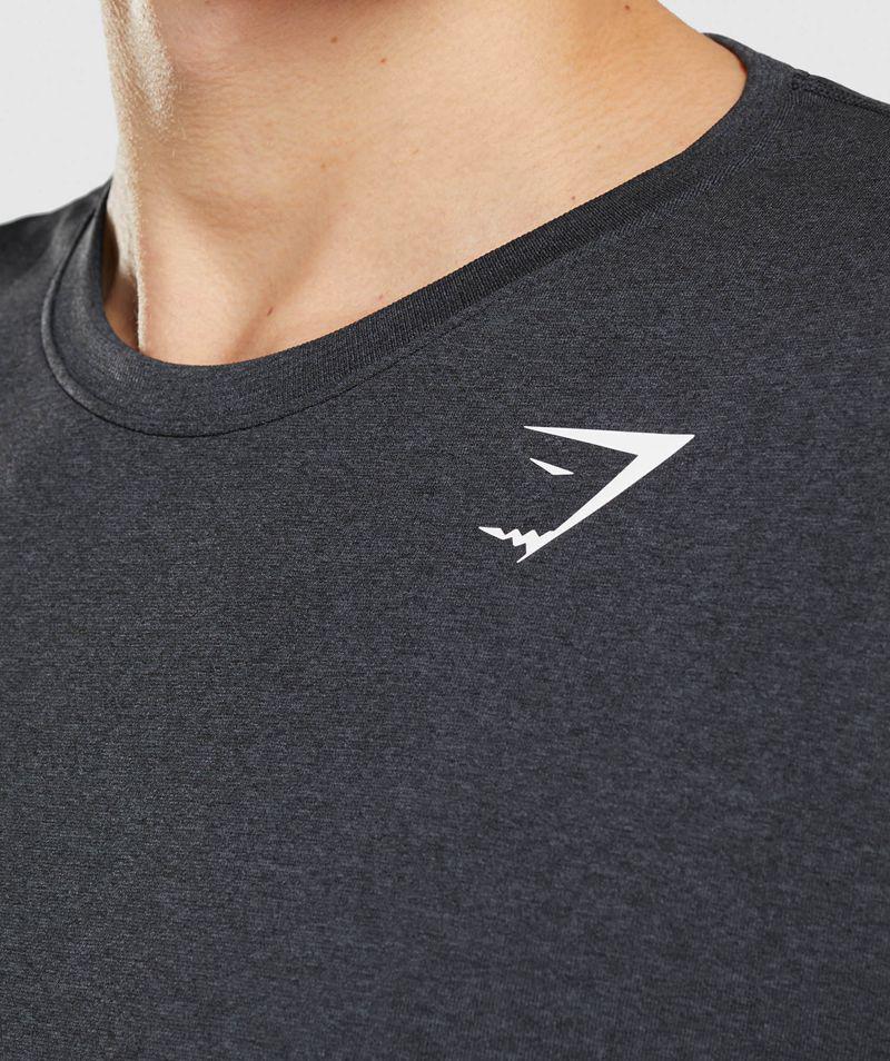 Gymshark Arrival Seamless Long Sleeve T-Shirts Férfi Fekete  Hungary |  GKHCF-4952