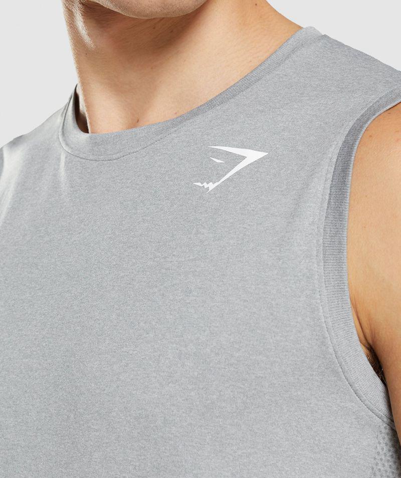 Gymshark Arrival Seamless Ujjatlan Póló Férfi Szürke  Hungary |  PHGMY-3514