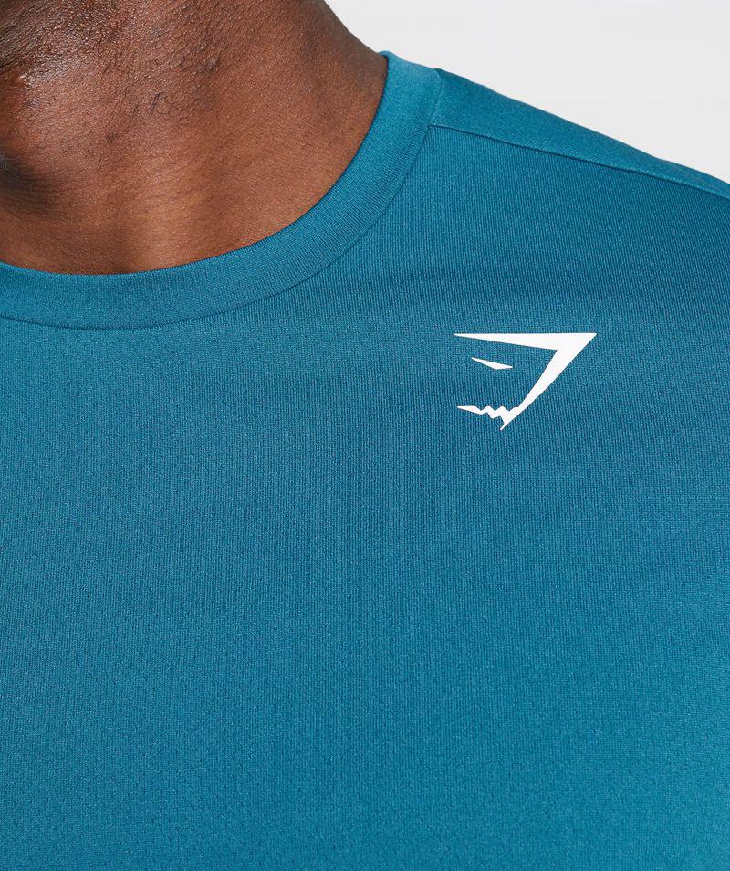 Gymshark Arrival T-Shirts Férfi Kék  Hungary |  LSPYM-0572